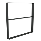 Leaning bracket made of flat steel | 70 x 70 mm | with chamfer to the inside | with cross bar | width: 800mm | hot-dip galvanized and coated DB 703